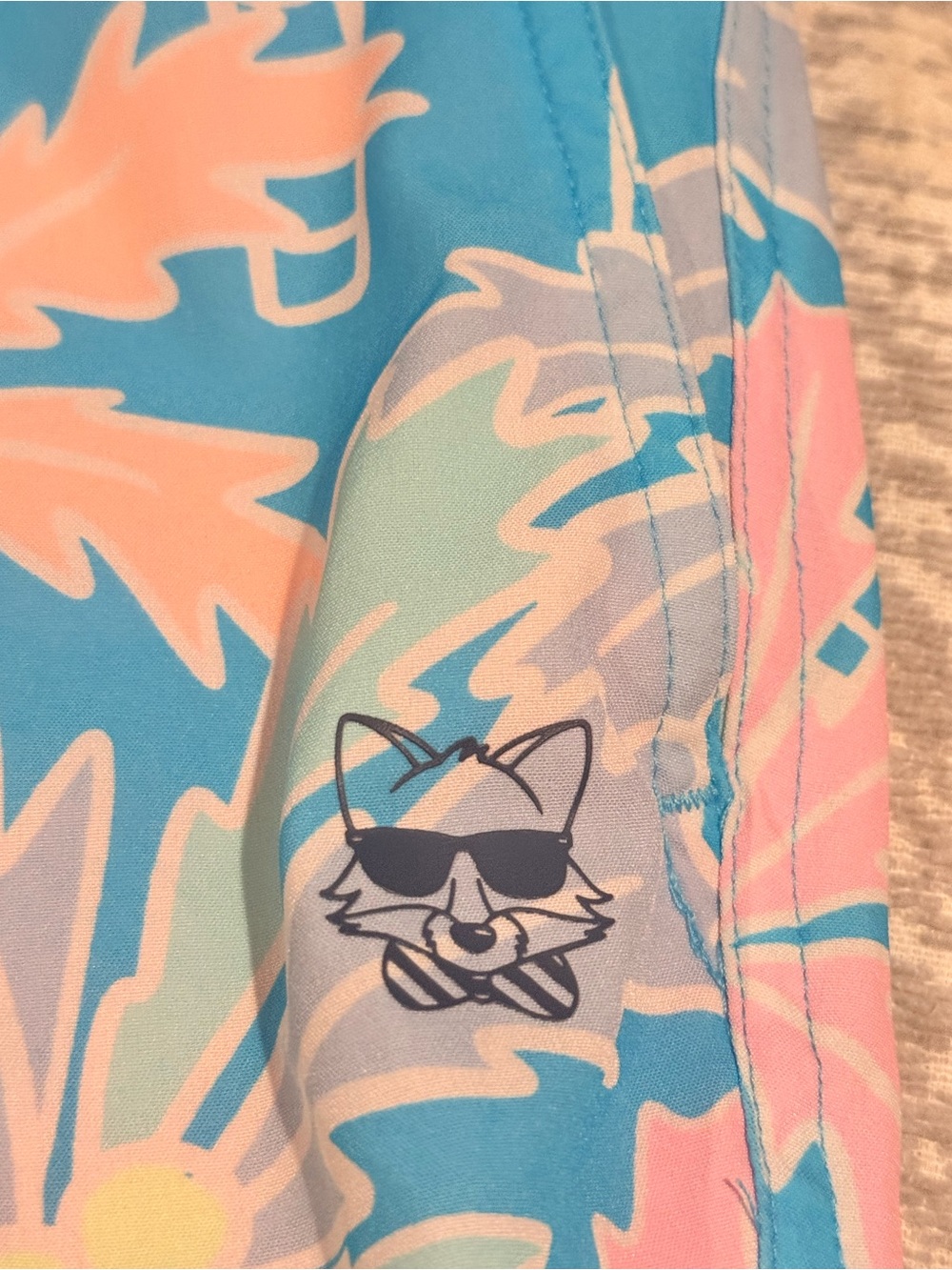 Party Pants /// Men’s Busy Palms 7” Happy Hour Swim Trunks - Size Large - Picture 5 of 7